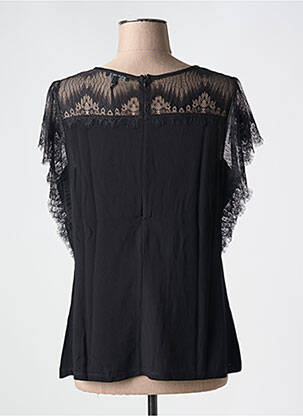 Top stretch manches courtes noir LEO & UGO femme