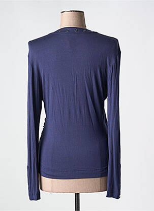 T-shirt manches longues manches longues bleu NATHALIE CHAIZE femme