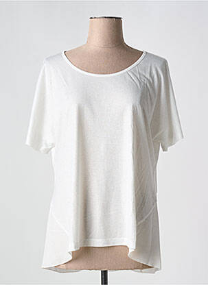 Top stretch manches courtes blanc EVA KAYAN femme