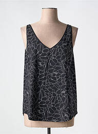 Top coupe fluide sans manche noir INDIES femme