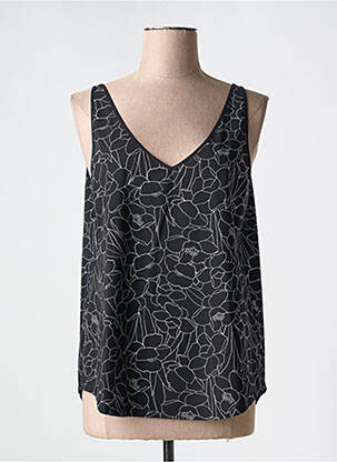 Top coupe fluide sans manche noir INDIES femme