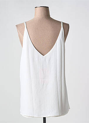 Top coupe fluide fines bretelles blanc NATHALIE CHAIZE femme