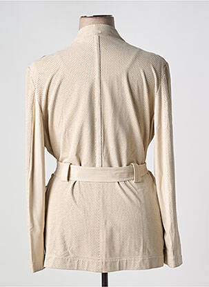 Veste casual tissage suedine beige EVA KAYAN femme