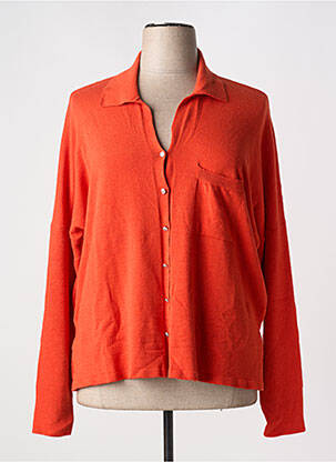 Gilet manches longues stretch orange EVA KAYAN femme