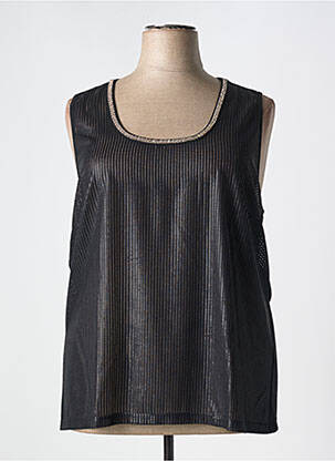 Top stretch sans manche noir ANANKE femme