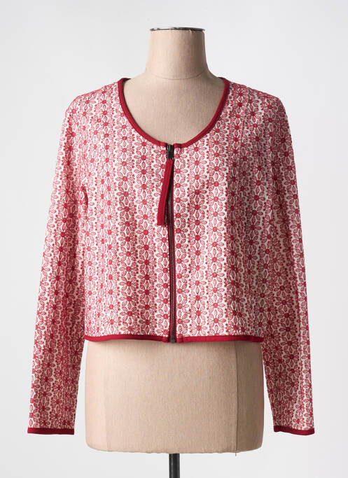 Veste chic rouge NATHALIE CHAIZE pour femme