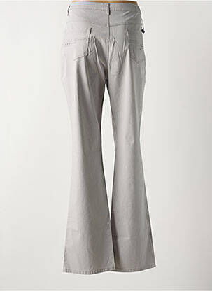 Pantalon droit tissage popeline taille normale gris CARLA SIMONI femme