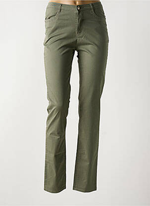 Jeans coupe slim stretch taille normale vert I.QUING femme