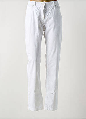 Pantalon slim taille élastique taille normale blanc BRANDTEX femme