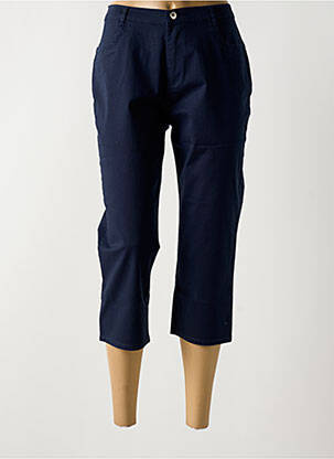Pantacourt stretch taille normale bleu I.QUING femme