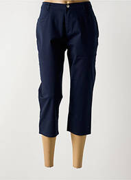 Pantacourt stretch taille normale bleu I.QUING femme