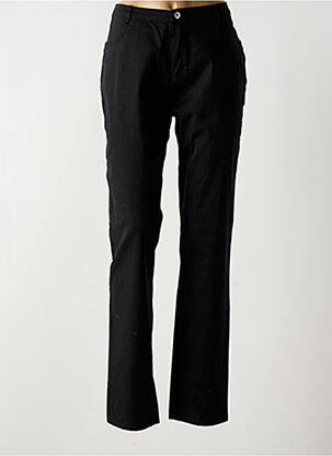 Pantalon slim tissage popeline taille normale noir I.QUING femme