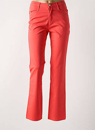 Pantalon slim tissage popeline taille normale orange I.QUING femme