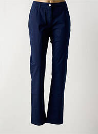 Pantalon slim tissage popeline taille normale bleu BRANDTEX femme