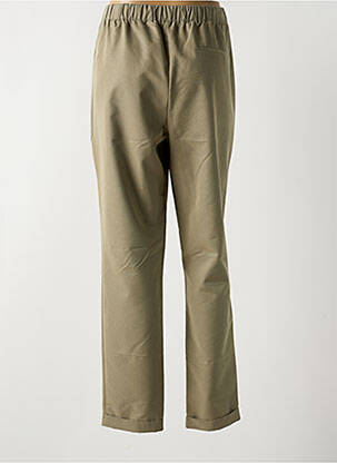 Pantalon droit tissage popeline taille normale vert JULIE GUERLANDE femme