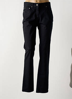Pantalon slim tissage popeline taille normale noir BRANDTEX femme