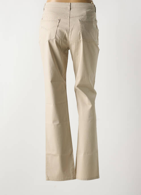 Pantalon slim tissage popeline taille normale beige I.QUING femme