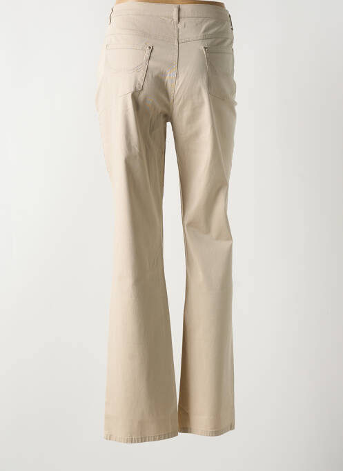 Pantalon droit tissage popeline taille normale beige I.QUING femme