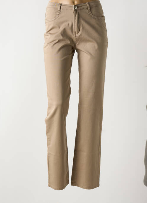 Pantalon slim marron I.QUING pour femme