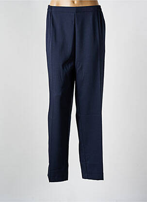 Pantalon droit taille élastique bleu GEVANA femme
