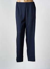 Pantalon droit taille élastique bleu GEVANA femme