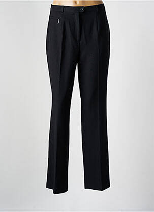 Pantalon droit fermeture zippée sous rabat boutonné noir STEILMANN femme
