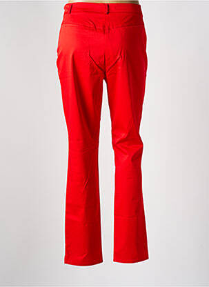 Pantalon slim fermeture zippée sous rabat boutonné rouge CONCEPT  K femme