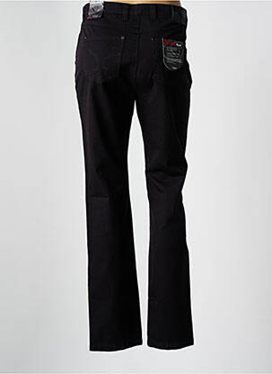 Pantalon droit fermeture zippée sous rabat boutonné noir TONI femme