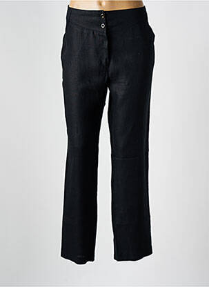 Pantalon droit taille élastique noir BARILOCHE femme