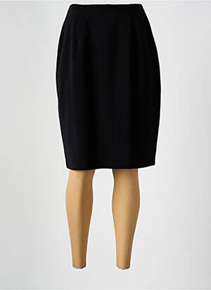 Jupe mi-longue coupe droite noir MODISSIMO femme