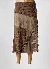 Jupe mi-longue marron EVALINKA pour femme seconde vue