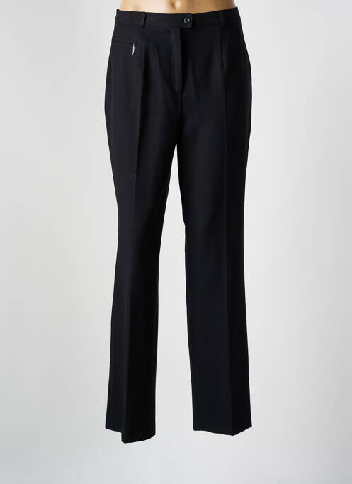 Pantalon droit fermeture zippée sous rabat boutonné noir STEILMANN femme