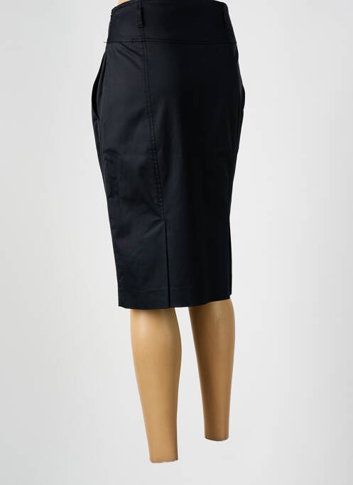 Jupe mi-longue fermeture zip latéral noir D.EXTERIOR femme