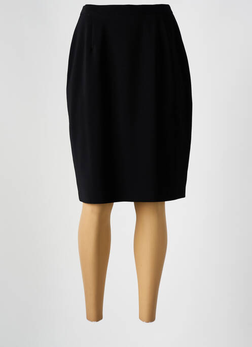 Jupe mi-longue coupe droite noir MODISSIMO femme