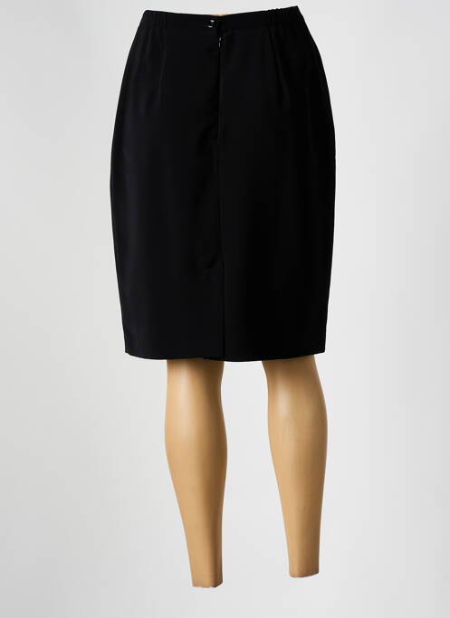 Jupe mi-longue coupe droite noir MODISSIMO femme