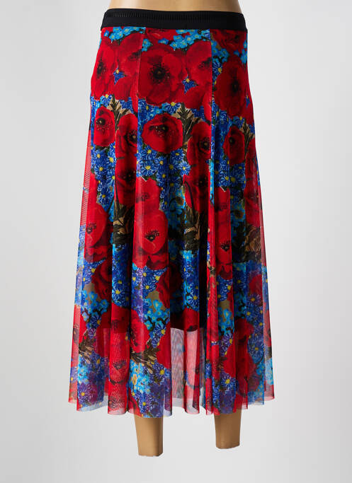 Jupe mi-longue rouge MALOKA pour femme