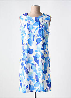 Robe courte imprimé fleurs sans manche bleu SWEET MISS femme