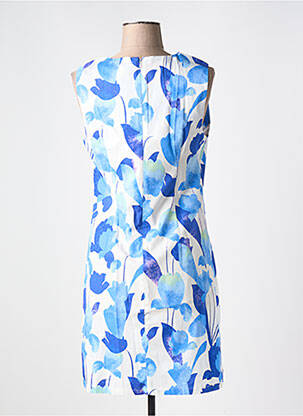 Robe courte imprimé fleurs sans manche bleu SWEET MISS femme