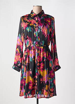 Robe courte manches longues manches longues rose LILIE ROSE femme