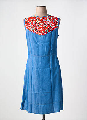 Robe mi-longue sans manche sans manche bleu MALOKA femme