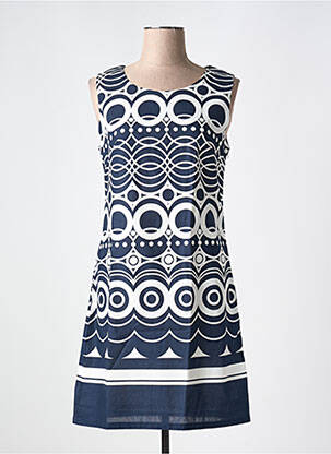 Robe courte sans manche sans manche bleu SWEET MISS femme