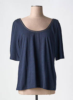 T-shirt manches mi-longues manches courtes bleu ÉTYMOLOGIE femme