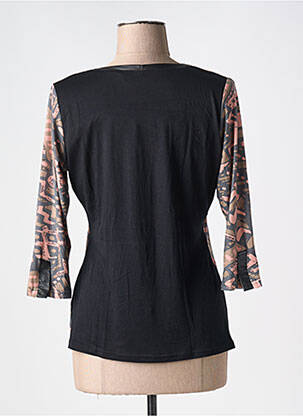 T-shirt manches 3/4 manches 3/4 noir VANGO femme