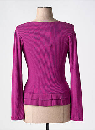 Gilet manches longues manches longues violet MALOKA femme