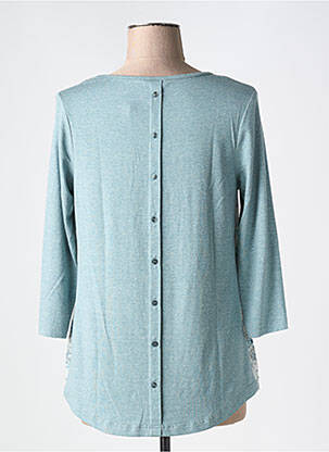 T-shirt manches 3/4 manches 3/4 bleu BARBARA LEBEK femme