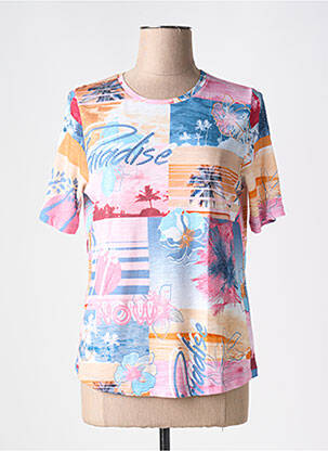 T-shirt stretch manches courtes rose THOMAS RABE femme