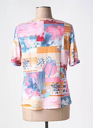 T-shirt stretch manches courtes rose THOMAS RABE femme