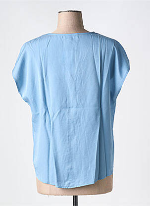 Blouse manches courtes manches courtes bleu SARAH JOHN femme