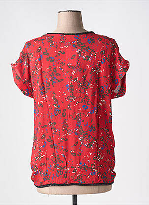 Blouse col v manches courtes rouge MISS BY CAPTAIN TORTUE femme