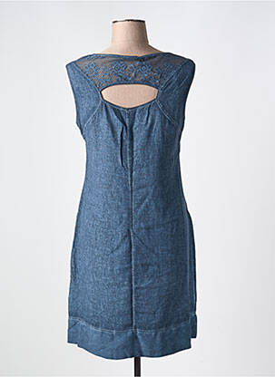 Robe courte sans manche sans manche bleu MALOKA femme